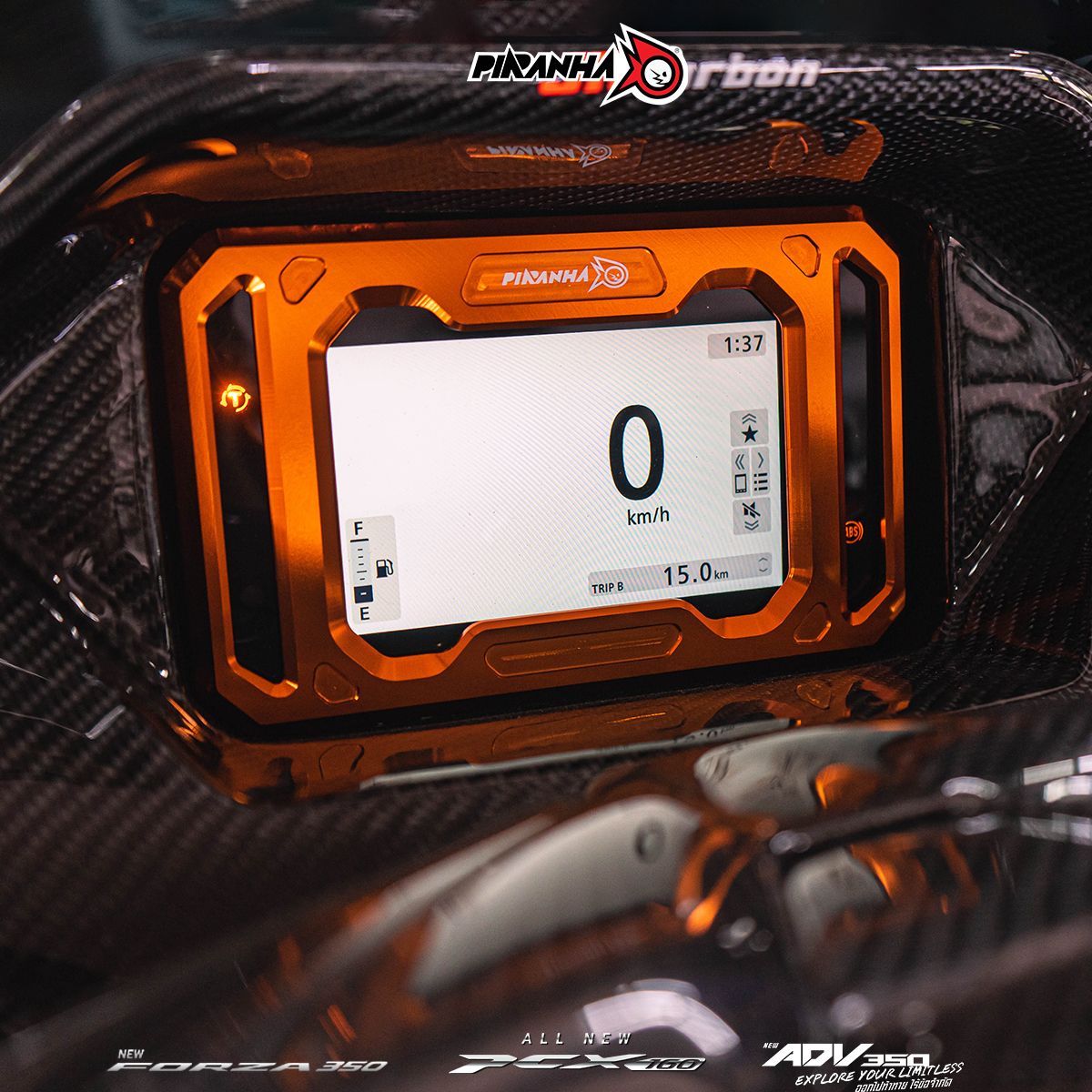 ฝาครอบไมล์ CNC จอ TFT PCX-160 2025 / FORZA-350 / ADV-350 / NX-500 / FORZA-750 / X-ADV 750 PIRANHA