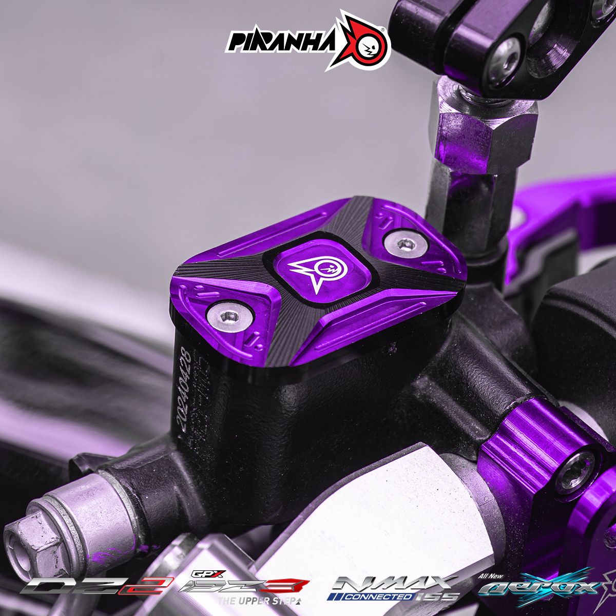 ฝาปิดน้ำมันดิสเบรค CNC Duo Anodize N-MAX 155  GPX DZ-3  GPX DZ-2  New AEROX-155 PIRANHA