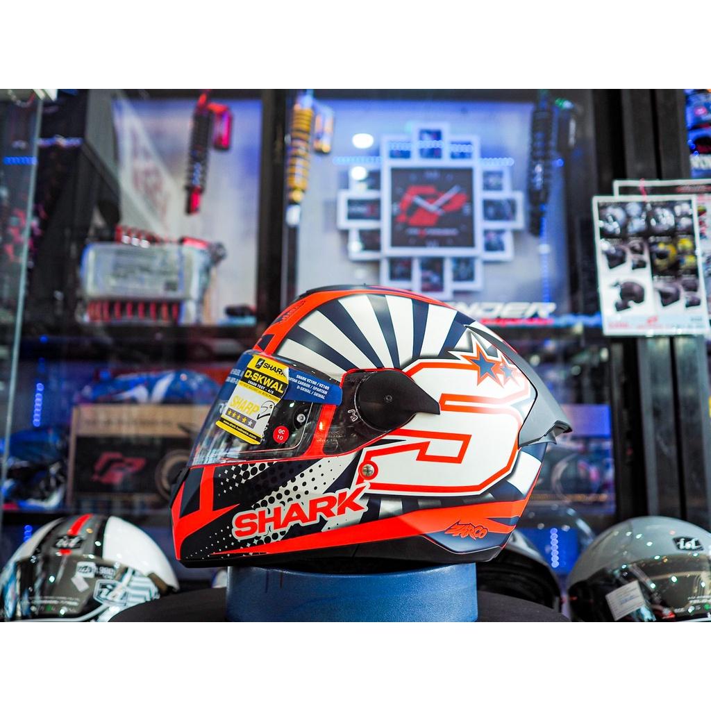 หมวกกันน็อค SHARK D-SKWAL2 ZARCO 2019 MAT  ORANGE WHITE BLUE *สอบถามก่อนซือ