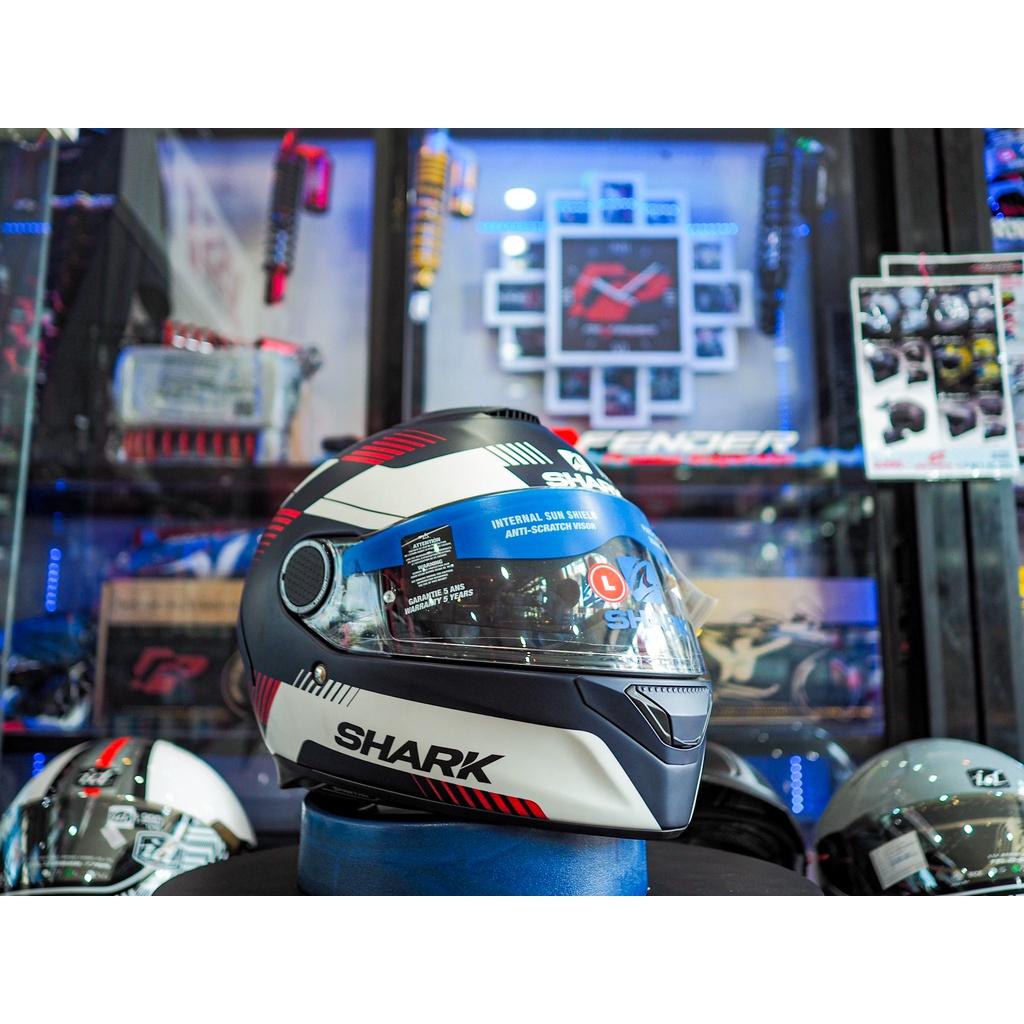 หมวกกันน็อค SHARK SPARTAN STRAD MAT BLUE WHITE RED *สอบถามก่อนซือ