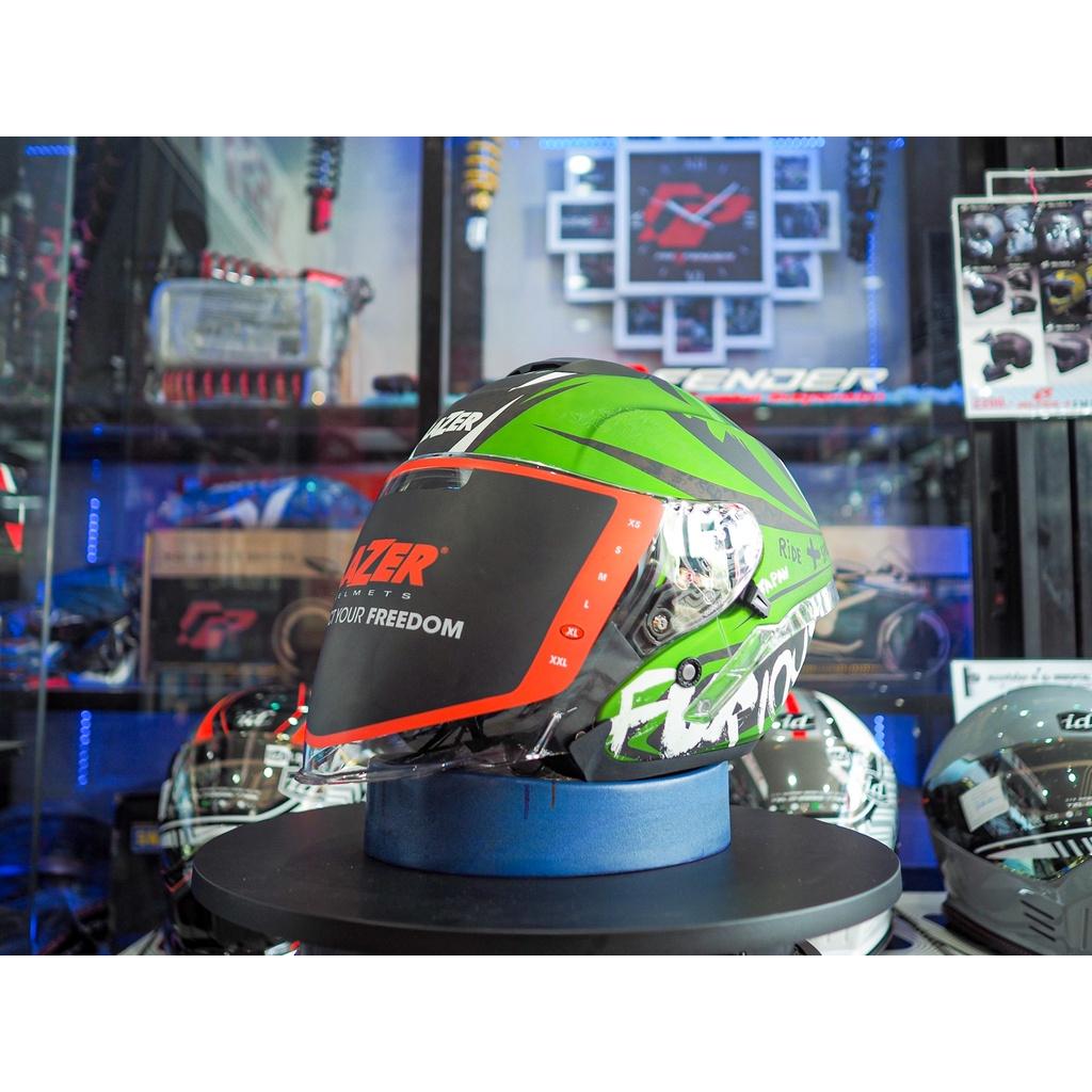 😍 หมวกกันน็อค ครึ่งใบ LAZER TANGO-SR - ONI GREEN ลายยักษ์เขียว นำเข้าจากประเทศเบลเยี่ยม ของแท้ มีไซค์ S M L XL 2XL