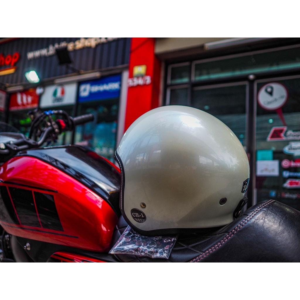 NEW2022 หมวกกันน็อค ครึ่งใบ ทรงวินเทจ ID รุ่นCR-1 มีแว่น CUSTOM / CAFE RACER / PRIMO