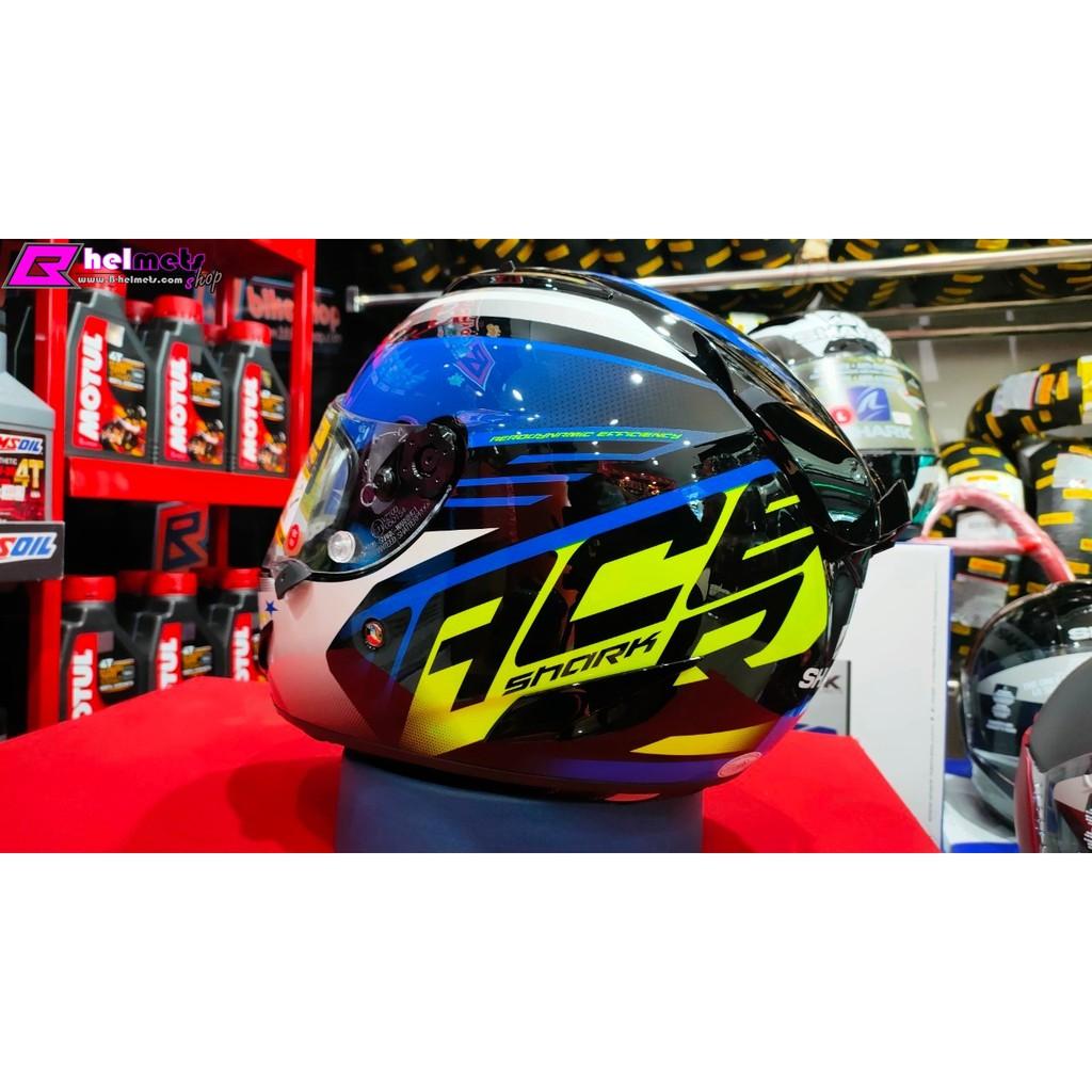 หมวกกันน็อค Shark Race R Pro Aspy Black/Blue/Yellow KBY  2021 *สอบถามก่อนซื้อ