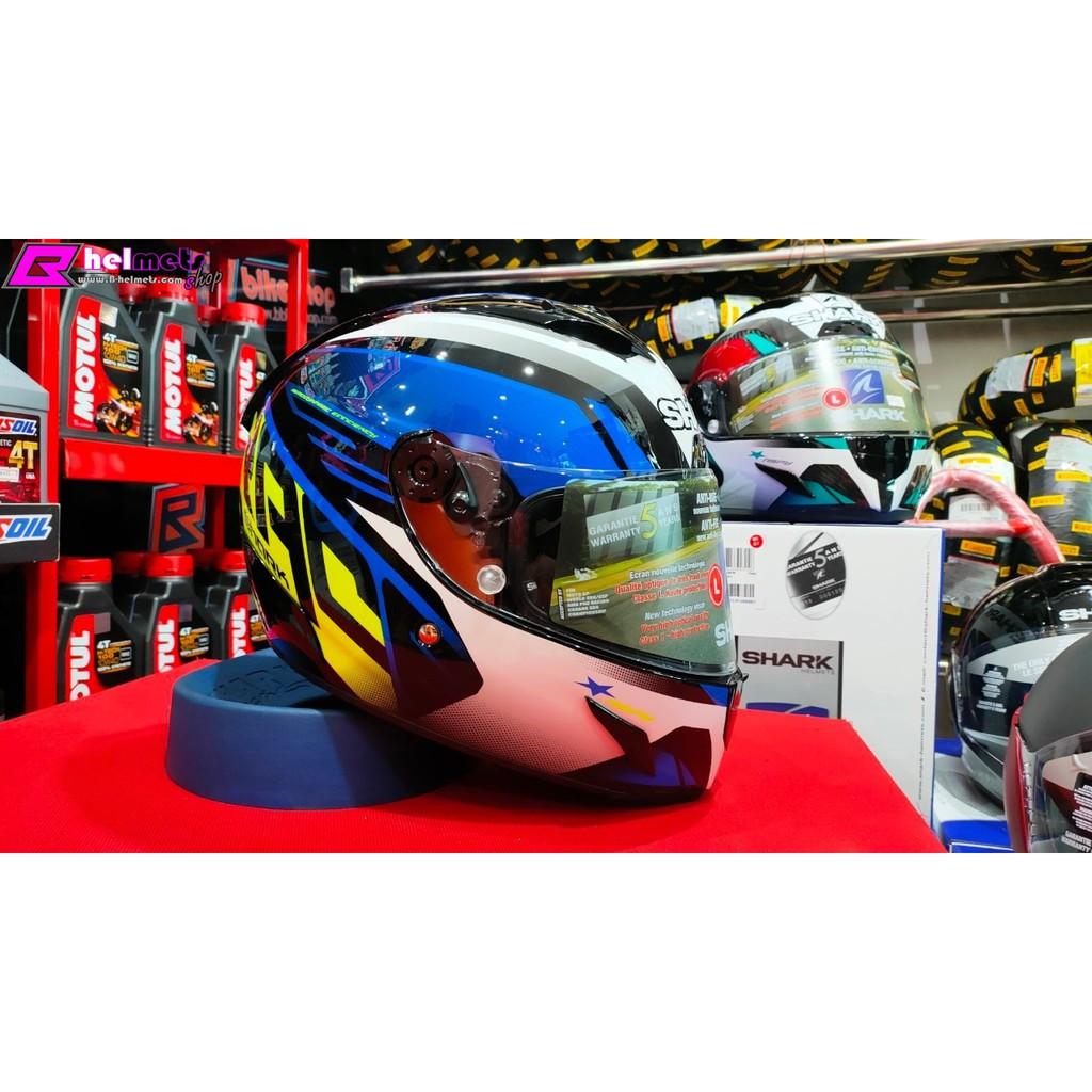 หมวกกันน็อค Shark Race R Pro Aspy Black/Blue/Yellow KBY  2021 *สอบถามก่อนซื้อ