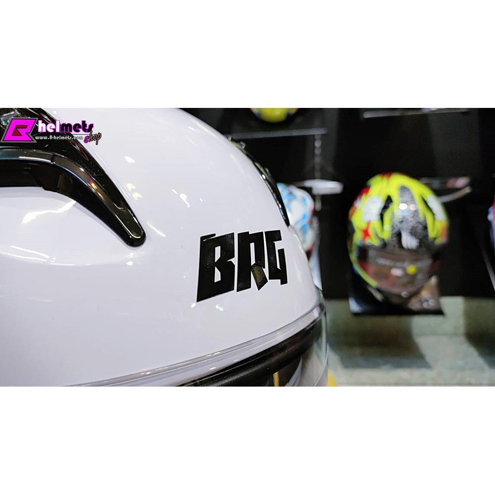 40.หมวกกันน็อค ครึ่งใบ BRG HELMETS BR-20 SOLID (สีขาว-เงา)