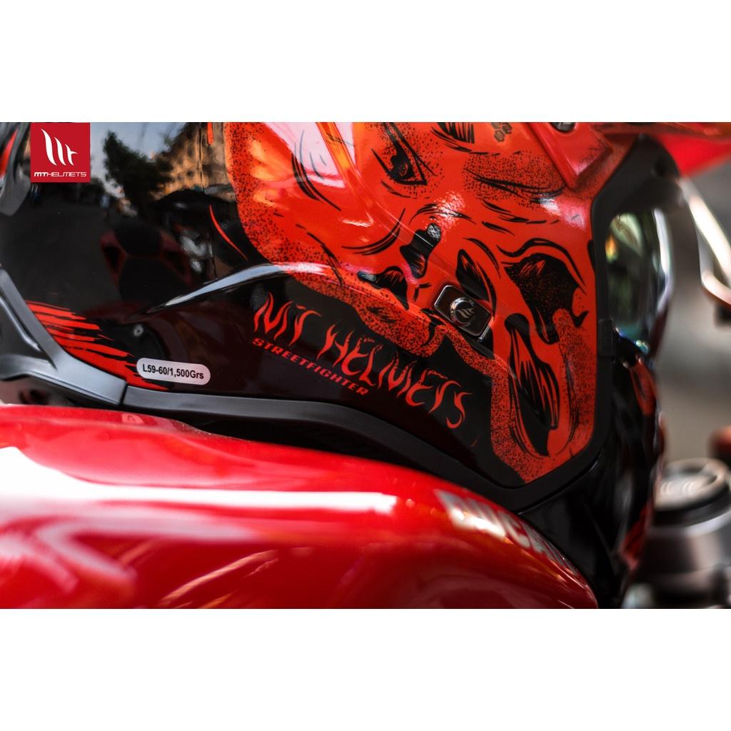 #หมวกกันน็อค MT Streetfighter Sv Darkness Gloss Red (สอบถามก่อนสั่งซื้อ)