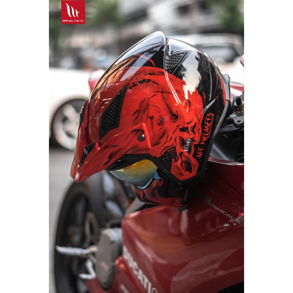 #หมวกกันน็อค MT Streetfighter Sv Darkness Gloss Red (สอบถามก่อนสั่งซื้อ)