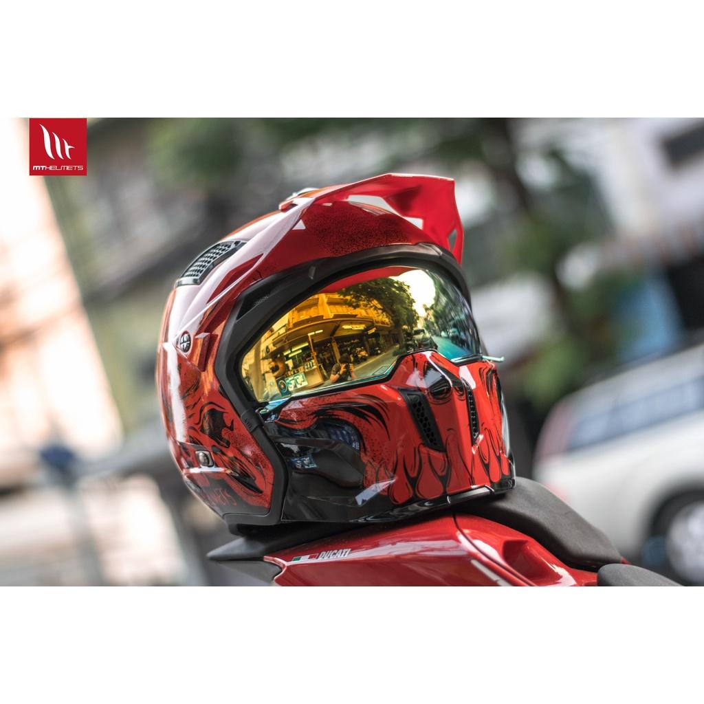 #หมวกกันน็อค MT Streetfighter Sv Darkness Gloss Red (สอบถามก่อนสั่งซื้อ)
