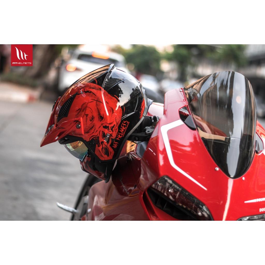 #หมวกกันน็อค MT Streetfighter Sv Darkness Gloss Red (สอบถามก่อนสั่งซื้อ)