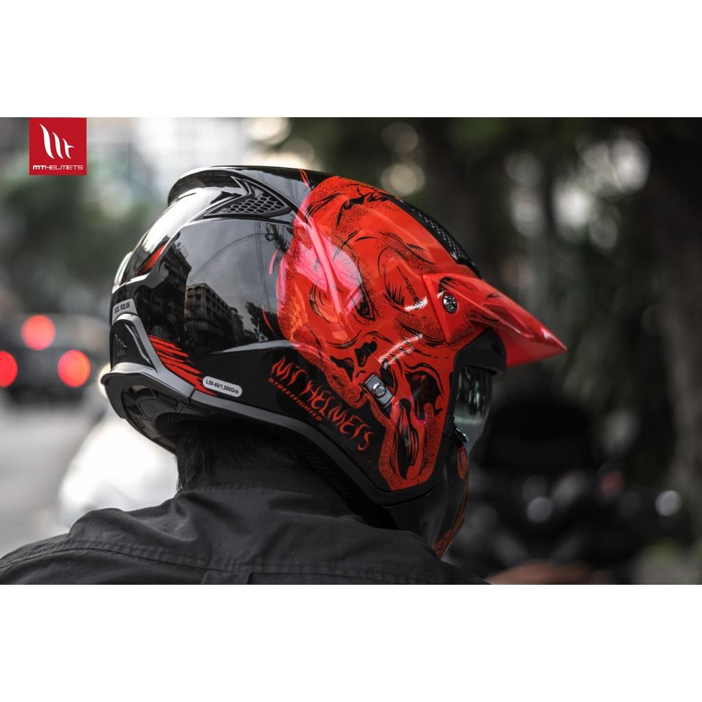 #หมวกกันน็อค MT Streetfighter Sv Darkness Gloss Red (สอบถามก่อนสั่งซื้อ)