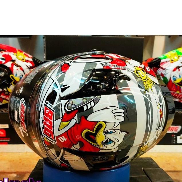 40.หมวกกันน็อค ครึ่งใบ BRG รุ่นBR-20 ลายDUCK CHAMPION GLOSS แว่น 2ชั้น