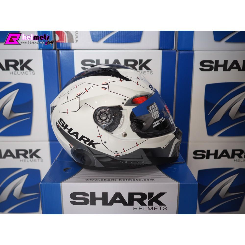 หมวกกันน็อค SHARK Ridill Mecca (WKR) ขาวเงา *สอบถามก่อนซือ