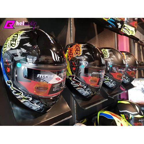 #หมวกกันน็อค MT STINGER DANGER GLOSS BLUE New!! [เงา]