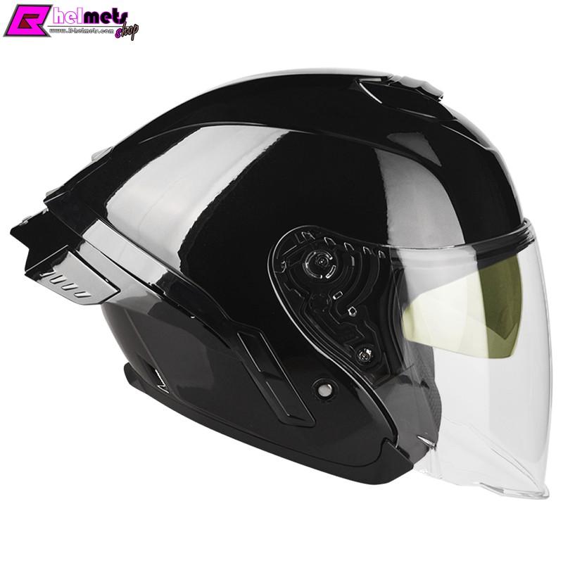 #หมวกกันน็อค Tango-SR - สีพื้น Black-Metallic (Spoiler) สอบถามก่อนสั่งซื้อ
