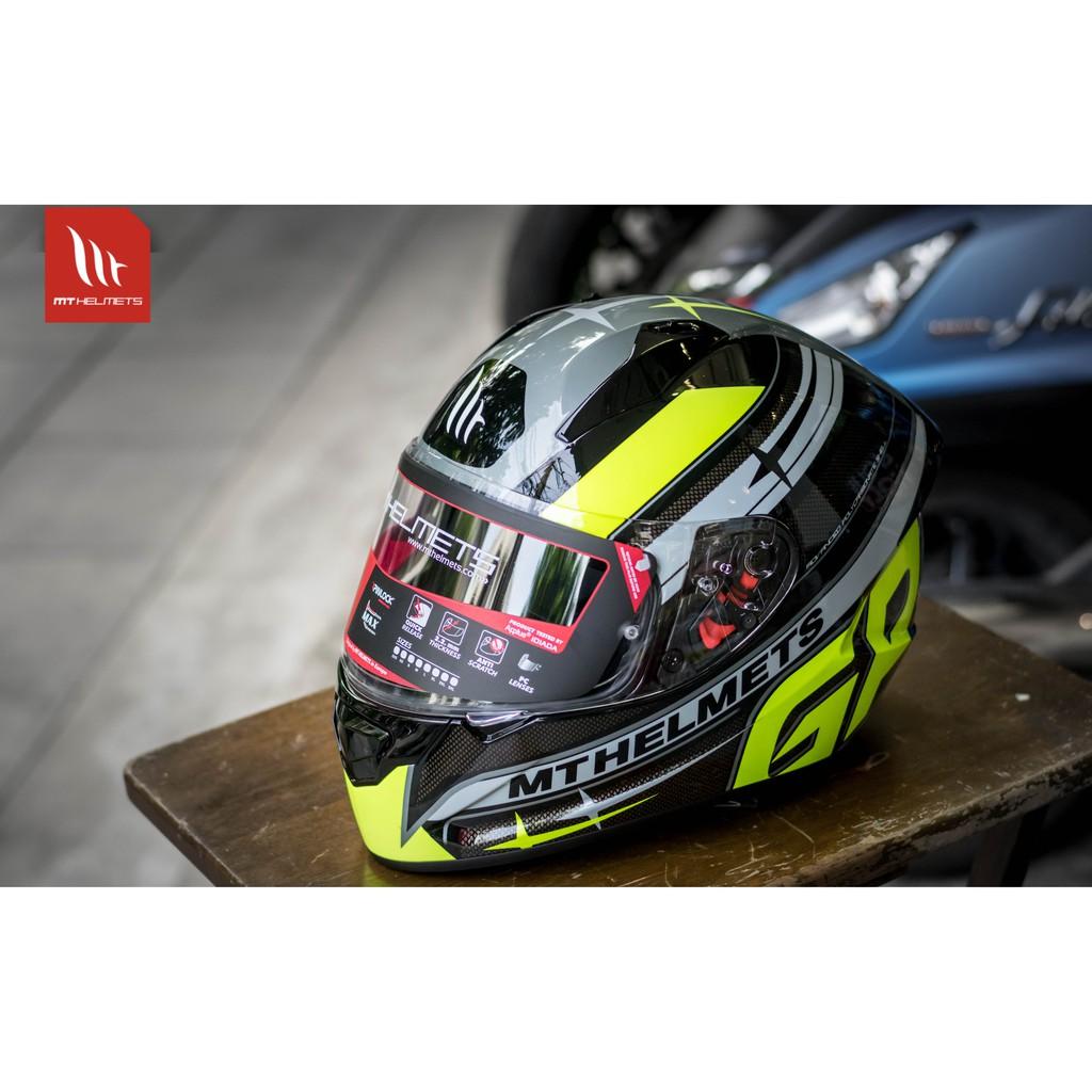 #หมวกกันน็อค MT STINGER NEW GP "1แถม1 ฟรี Lube71 ถึงสิ้นเดือนต.ค 63 "- BLACK FLUOR YELLOW*