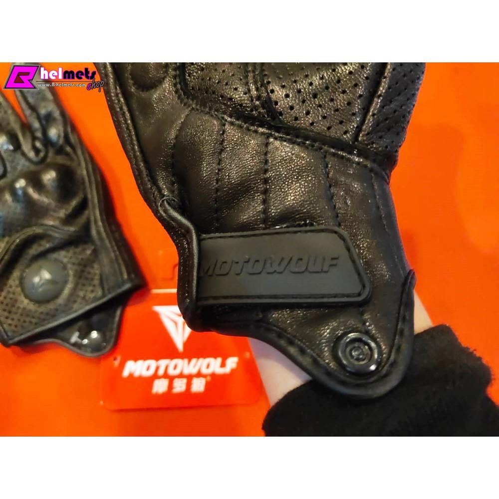 12. #ถุงมือหนัง/ระบายอากาศงาน MOTOWOLF *