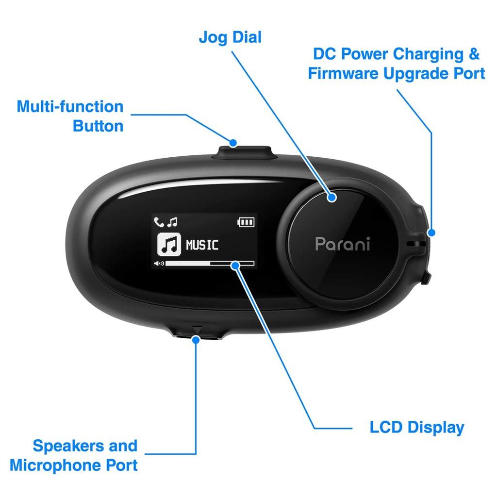 #บลูทูธ💥2024 PARANI A10 รุ่นใหม่ล่าสุด, M10 By SENA ไมล์แข็ง คุยได้ 4 คนจอ LCD แท้ 100%