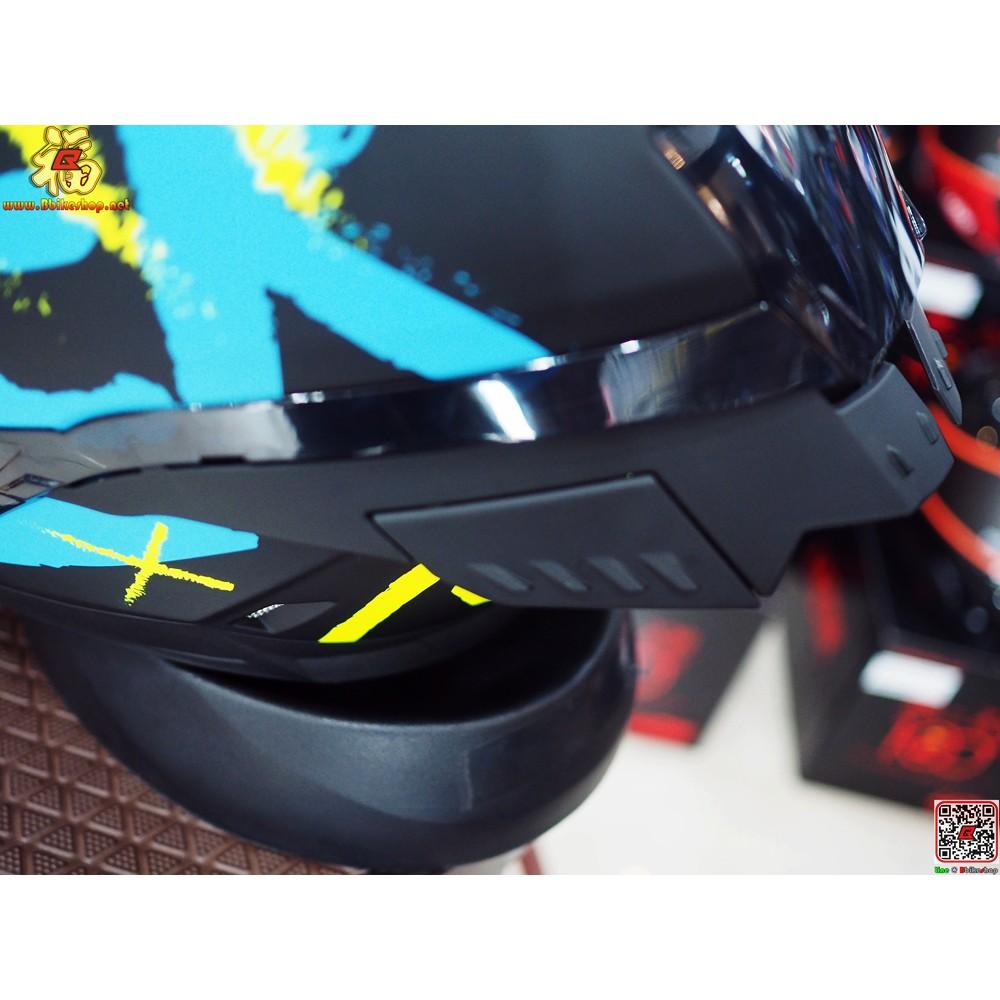 31.หมวกกันน็อค เต็มใบ LAZER RAFALE-S - STREET Black-Blue-Yellow Fluo-Matt "แถมสปอยเลอร์"