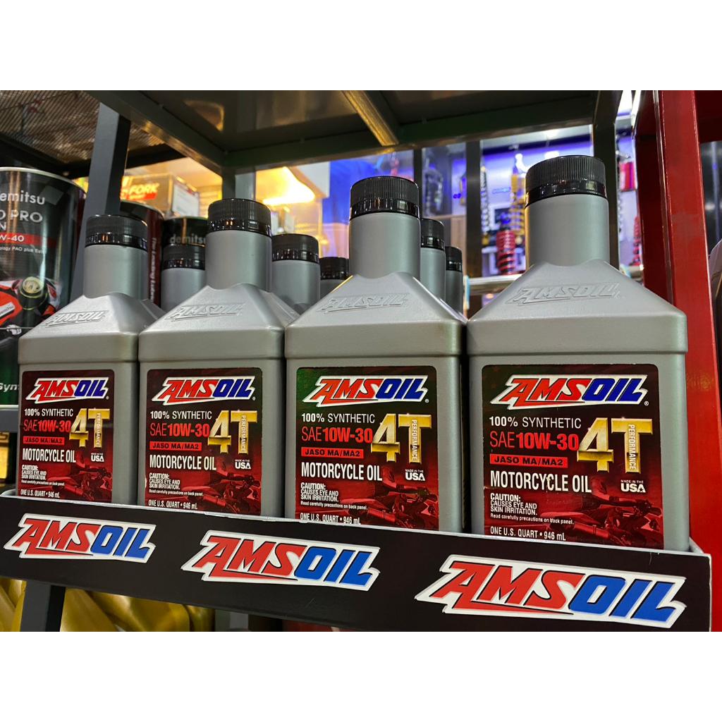 #น้ำมันเครื่อง Amsoil 10W-30 4T Performance 100% Synthetic Motorcycle Oil
