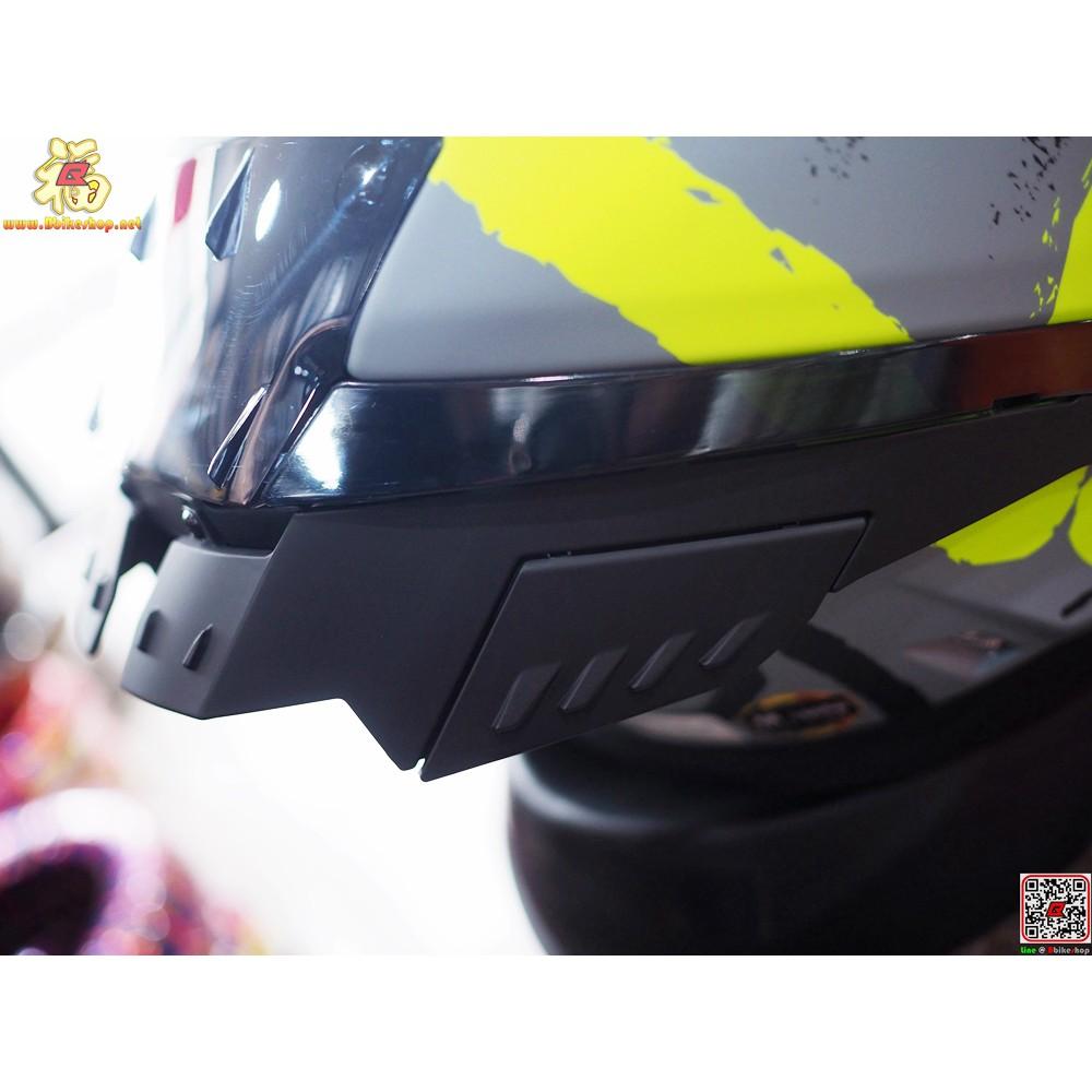 31.หมวกกันน็อค เต็มใบ LAZER RAFALE-S - STREET Titan Grey-Yellow Fluo-Matt "แถมสปอยเลอร์" เทาเหลือง