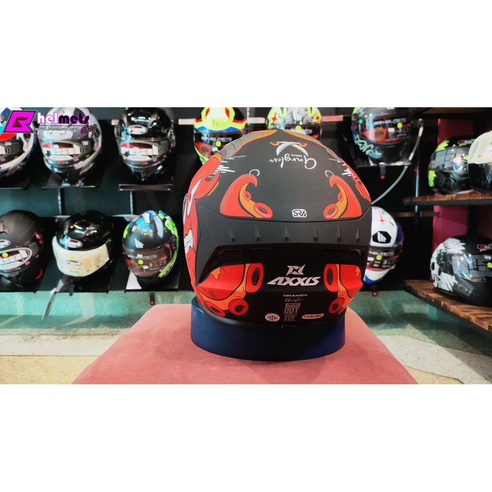 25.หมวกกันน็อค เต็มใบ Axxis รุ่นDraken Garglen D5 Matt Red มีสินค้าพร้อมจัดส่ง