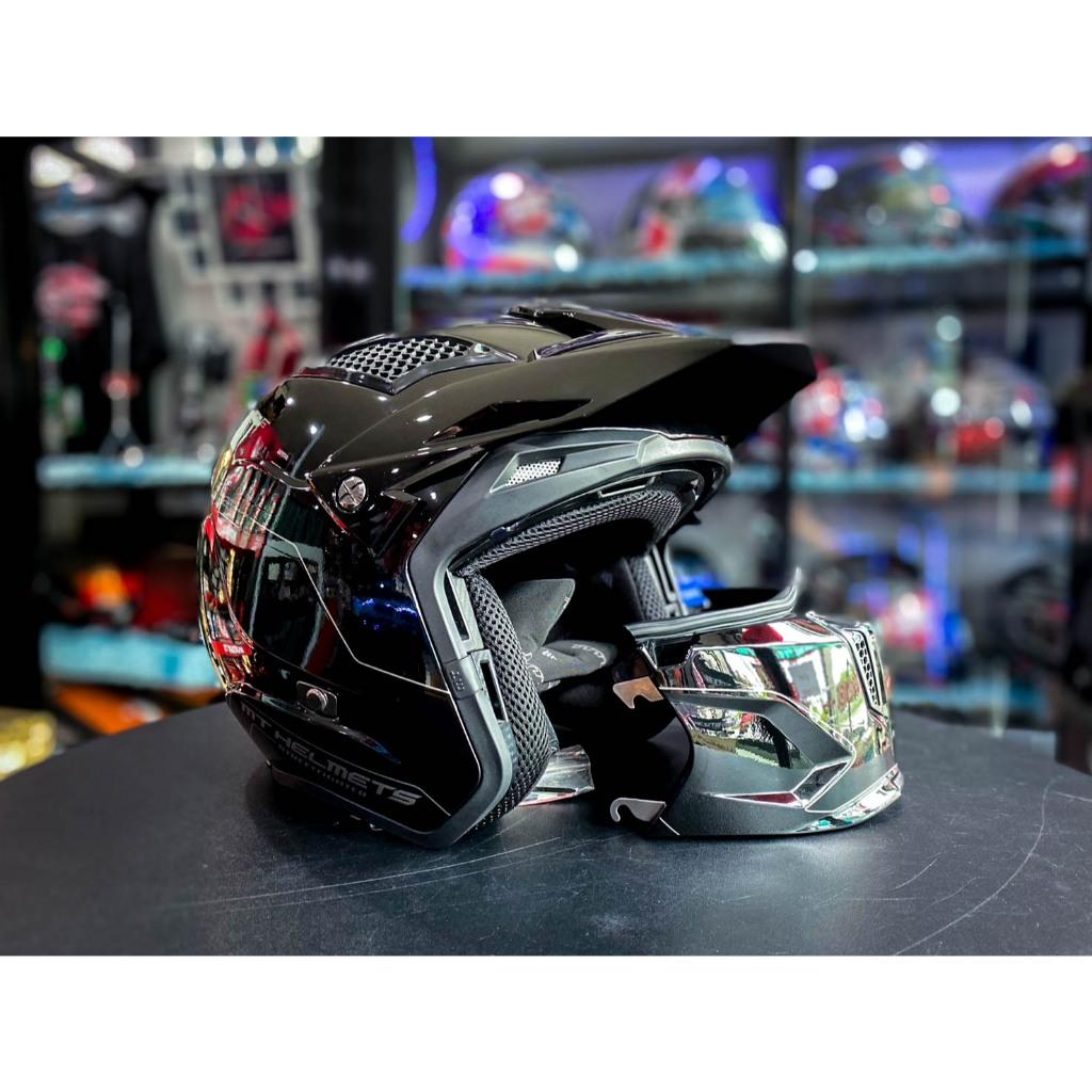 หมวกกันน็อค MT Streetfighter Sv Gloss Black สีดำเงา มีสินค้าพร้อมส่ง หมวดถอดคางได้