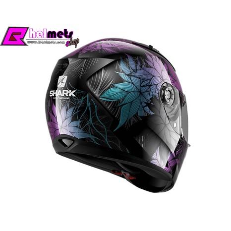 หมวกกันน็อค Shark Ridill Nelum (KXK) ดำ-ม่วง สีเหลือบ*สอบถามก่อนซือ