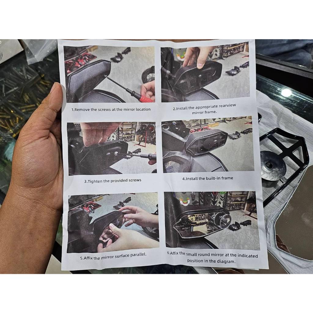 กระจกหลบจ่า XMAX 300 2023 แบบเต็มบาน Semspeed  กระจกมองหลังมอไซค์ X-MAX ใส่ง่าย