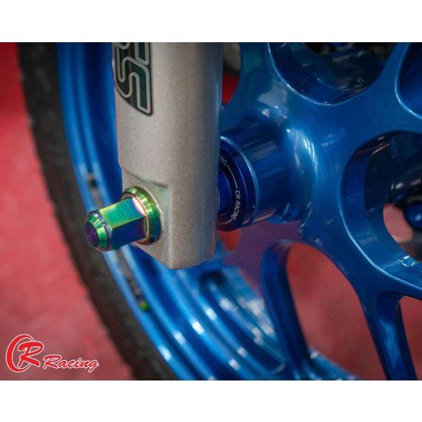 บูชดุมล้อหน้า อลูมิเนียม CNC LEAD-125 CR RACING บู๊ชล้อหน้า