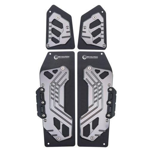 แผ่นรองพื้น (สแตนเลสสีดำ+มีเนียม CNC) REVOLUTION ตรงรุ่น ADV-350