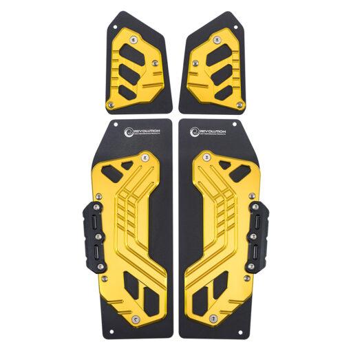 แผ่นรองพื้น (สแตนเลสสีดำ+มีเนียม CNC) REVOLUTION ตรงรุ่น ADV-350