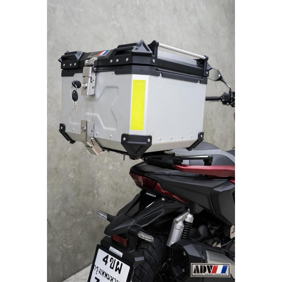 476. 💥กล่องอลูมีเนียม Line x ทรงสี่เหลี่ยม มี2สี ดำ เงิน   ✅-45L. ✅-55L Speedy(สปีดี้)