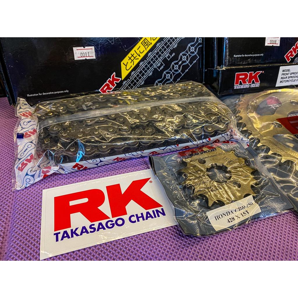 ชุดSetโซ่ สเตอร์หน้า-หลัง งานRK  CBR150R  Y11-16  โซ่ 428HSB สเตอร์หน้า15ฟัน สเตอร์หลัง43ฟัน ชุดSET RK