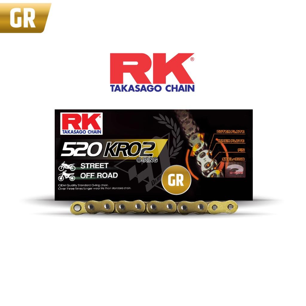 โซ่520KRX X-Ring120L / 520KRO2 O-Ring120L สีเหล็ก  สีทองล้วน  สีดำหมุดทอง โซ่เอ็กริง/โซ่โอริง สำหรับ250-650cc