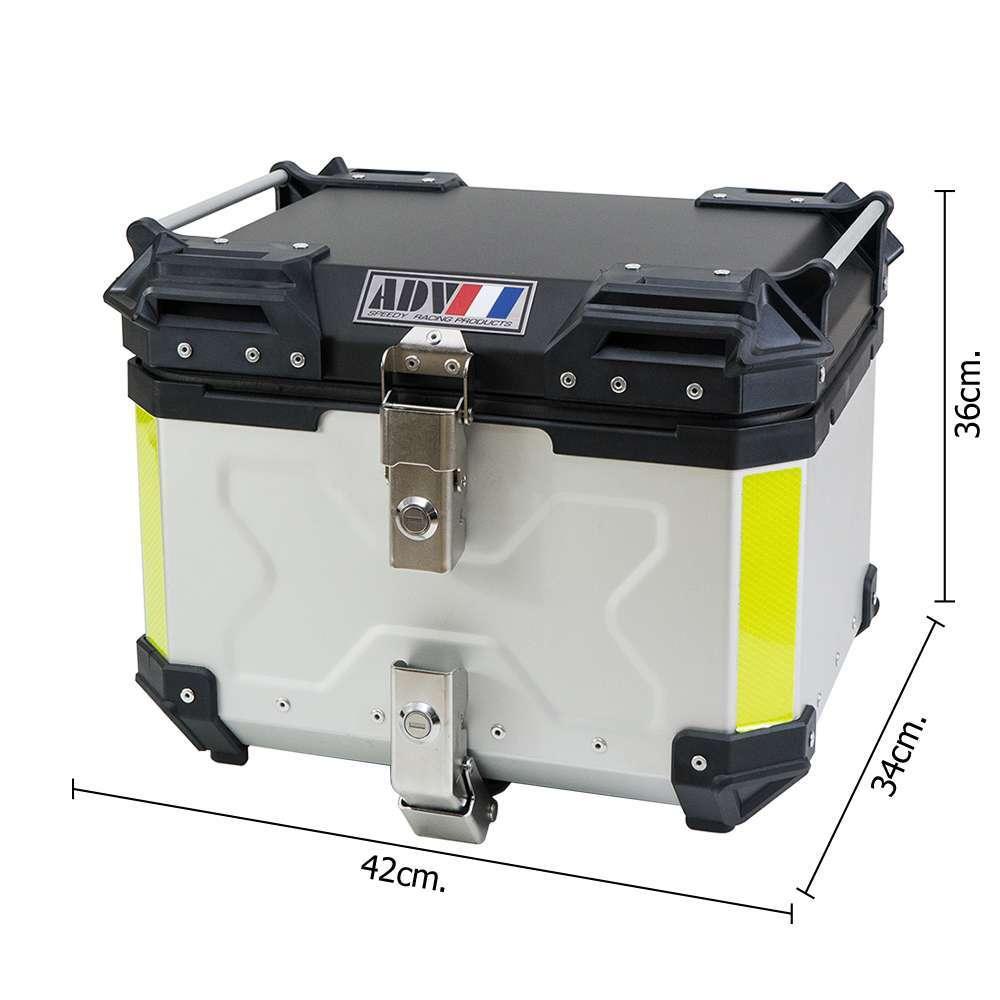 กล่องท้ายเบาะ TOPBOX (ปีบมีเนียม) (ลายX) ADV 55L (0344)