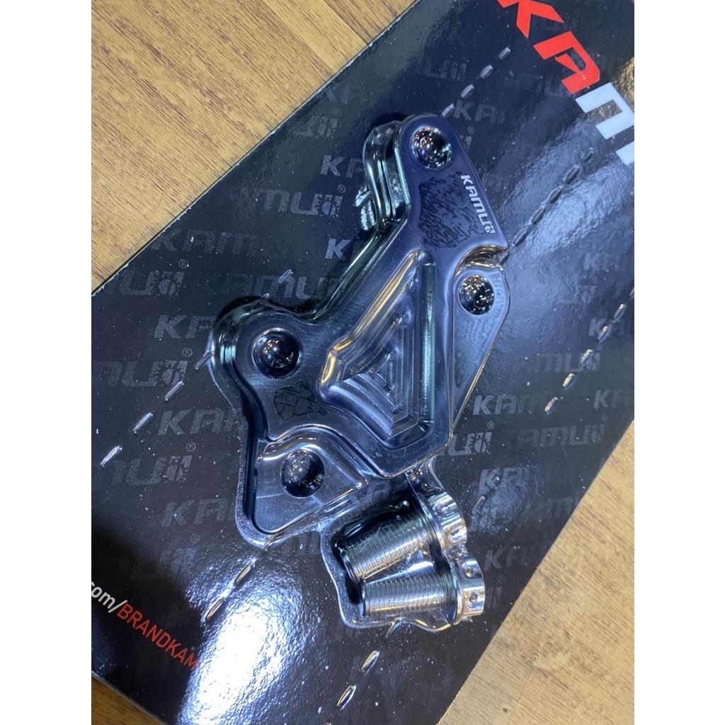คาลิปเปอร์ AEROX ปั้มเดิมโช้คเดิม จาน267mm สีดำ  ขาจับปั้มเดิม ขาจับปั้มจานเดิม งานKAMUI ขาจับปั้ม