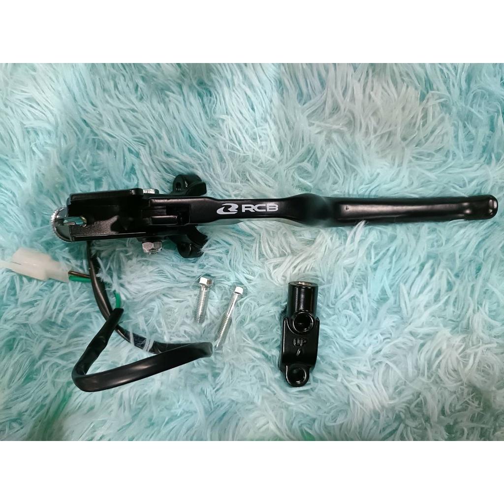 มือครัช ข้างซ้าย E-2 พร้อมหูกระจก และสวิทช์ LH CABLE ONLY Racing Boy RCB มือเบรค ปั้ม
