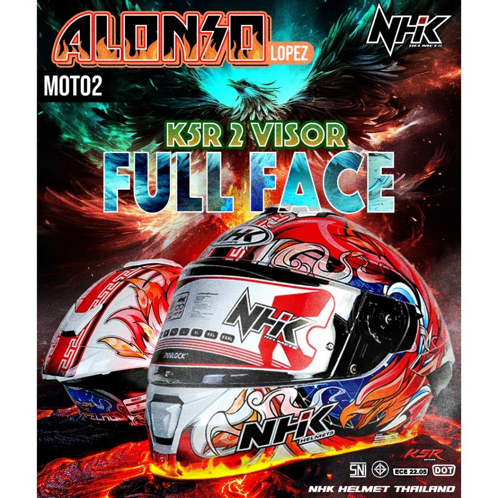 หมวกกันน็อค เต็มใบ NHK Helmet K5R Alonso Lopez #8