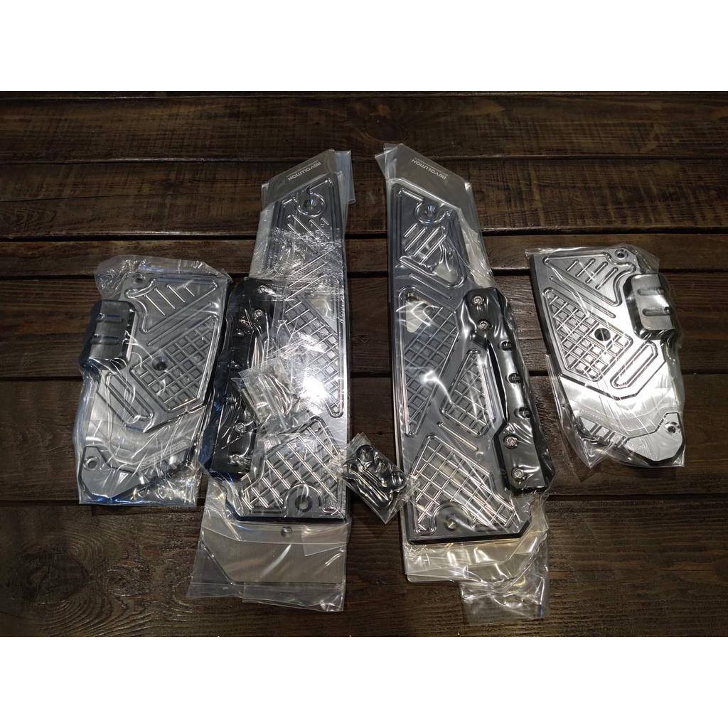 แผ่นรองพื้น สแตนเลส+มีเนียม CNC V.2 Forza300-350  งาน REVOLUTION
