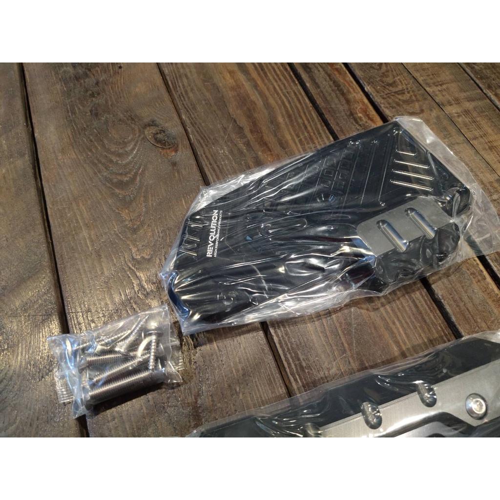 แผ่นรองพื้น สแตนเลส+มีเนียม CNC V.2 Forza300-350  งาน REVOLUTION