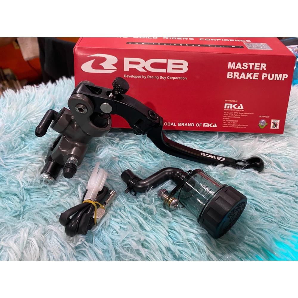 มือเบรค ปั้มลอย เบอร์ 17 MM คู่ข้างขวา + ข้างซ้าย สีดำก้านยาว Racing Boy /RCB
