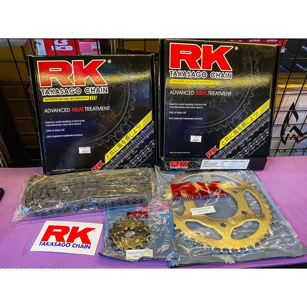 ชุดSetโซ่ สเตอร์หน้า-หลัง งานRK  R15 เก่า / M-SLAZ   โซ่ 428KLO สเตอร์หน้า14ฟัน สเตอร์หลัง47ฟัน ชุดSET RK