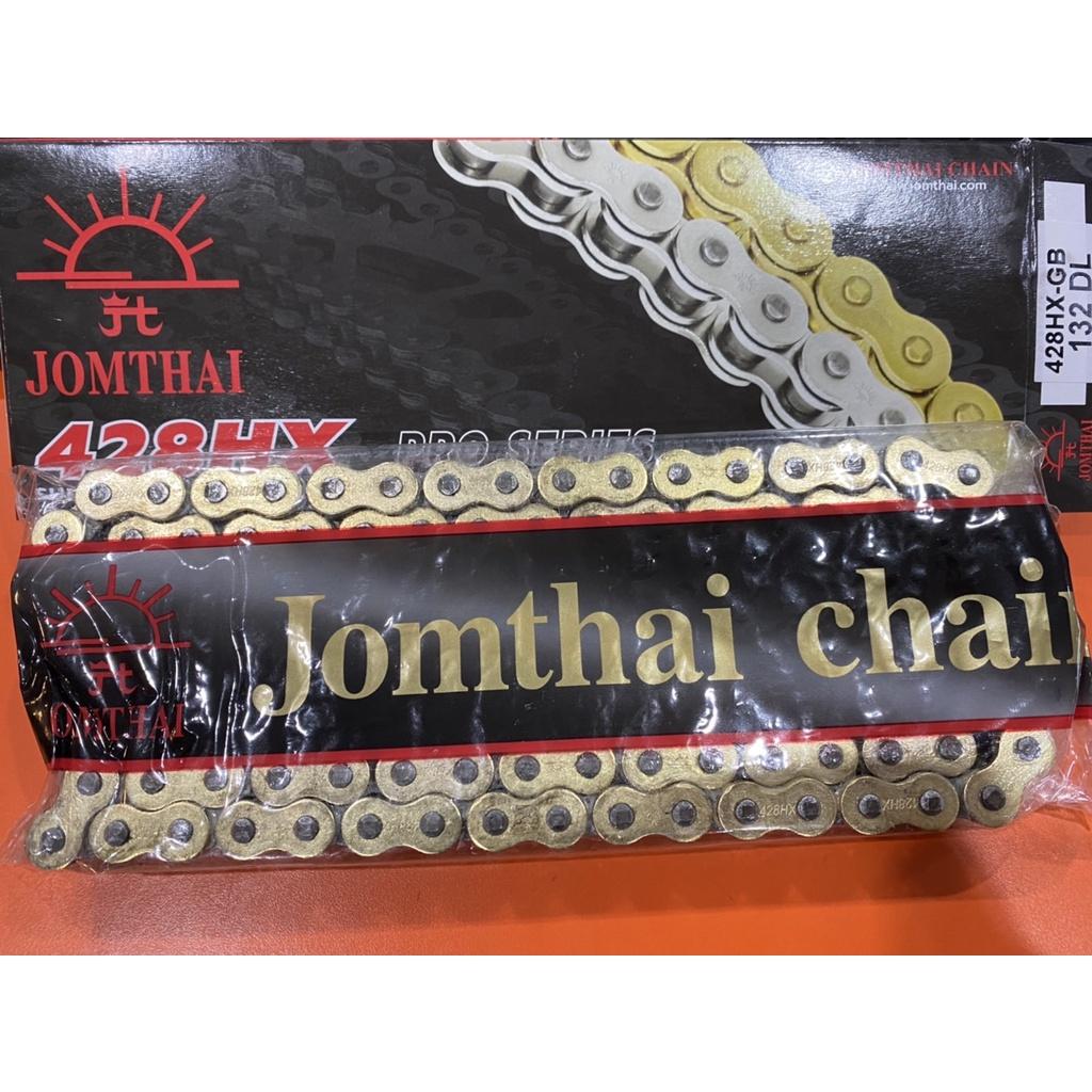 รวมโซ่X-Ring428 HX Jomthai   สีเหล็ก สีทอง สีดำหมุดทอง สีน้ำเงิน สีส้ม สีเขียว 108DL 120DL 132L 136DL Jomthai