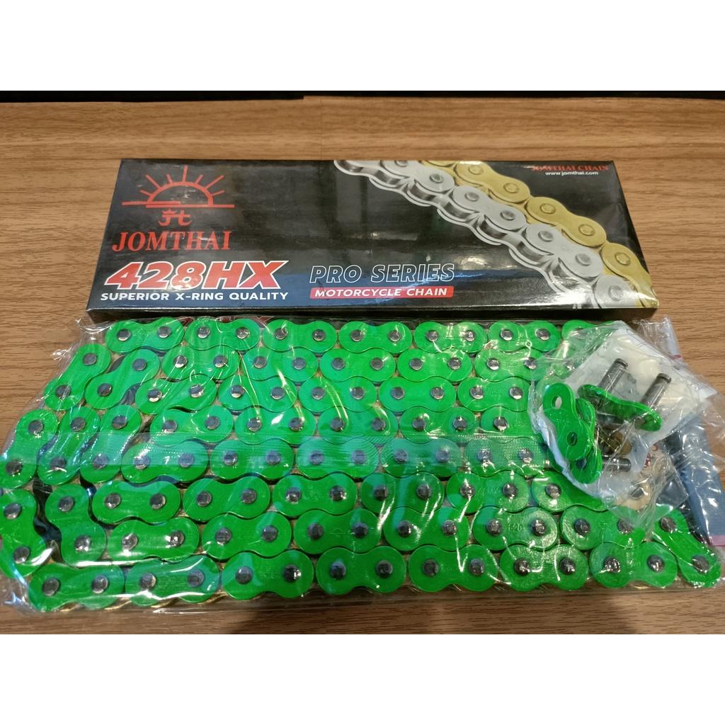 รวมโซ่X-Ring428 HX Jomthai   สีเหล็ก สีทอง สีดำหมุดทอง สีน้ำเงิน สีส้ม สีเขียว 108DL 120DL 132L 136DL Jomthai