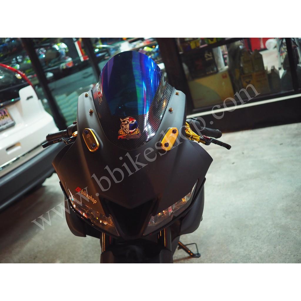 ชุดชิวหน้า+น็อตเลสทอง R15 2018-19  ชิวปรอทเคฟล่า
