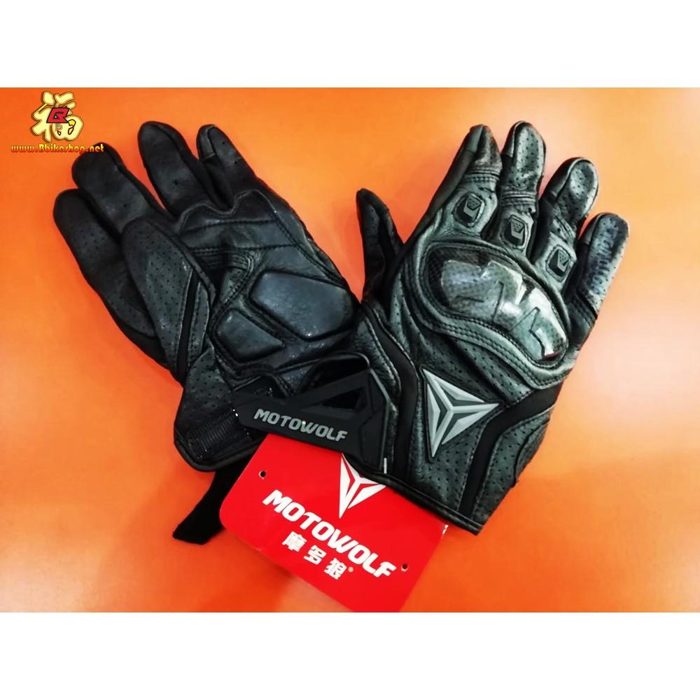 ถุงมือหนังผสมการ์ดคาร์บอน MOTOWOLF 305 คละสี