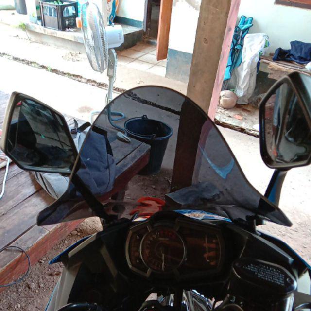 ชิวหน้า ทรงโหนก-ใหม่ ตรงรุ่น Ninja-400 ชิวหน้าอคิลิค ดำใส NINJA400 NINJA