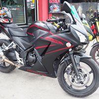 ชิวหน้าแต่งปรอท+เคฟล่ารุ้งตรงรุ่น CBR-300R ชิวแต่ง อะคริลิค ดำ
