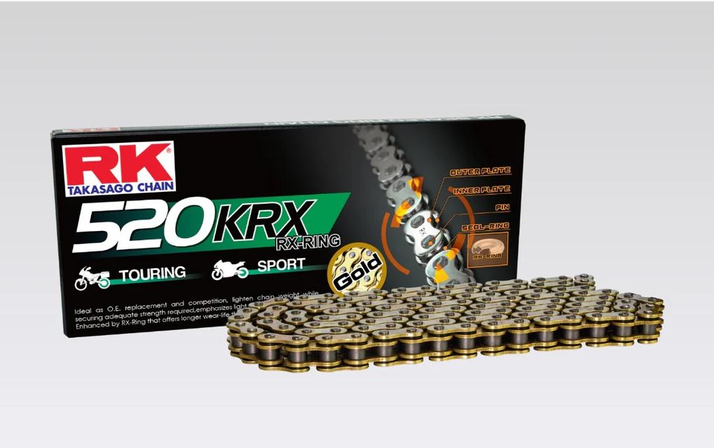 โซ่ RK 520 KRX RX-Ring 120L สีทอง