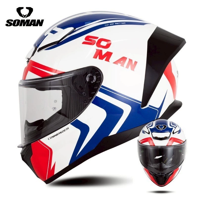 หมวกกันน็อค Soman SM973 เป็นหมวกกันน็อคเต็มใบสไตล์สปอร์ตมีน้ำหนักเบา นวมใส่สบาย และรองรับการติดตั้งบลูทูธ